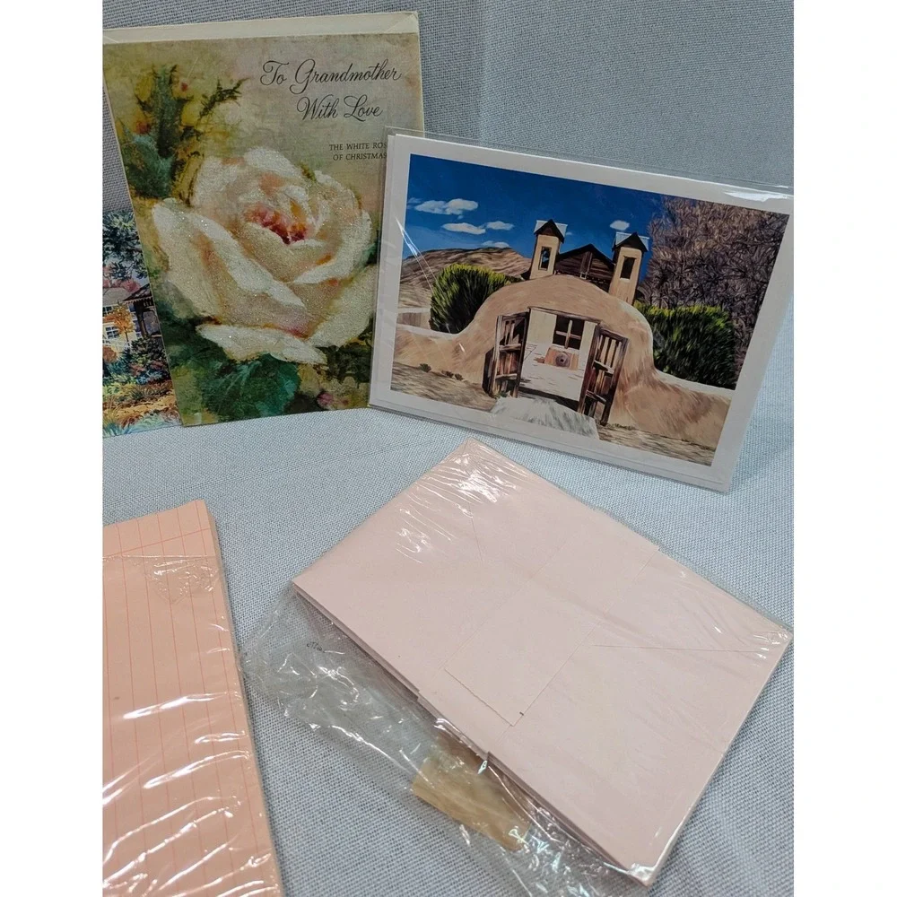 Unbranded Stationery Lot OS Multicolor Good Vintage Floral Landscape Paper